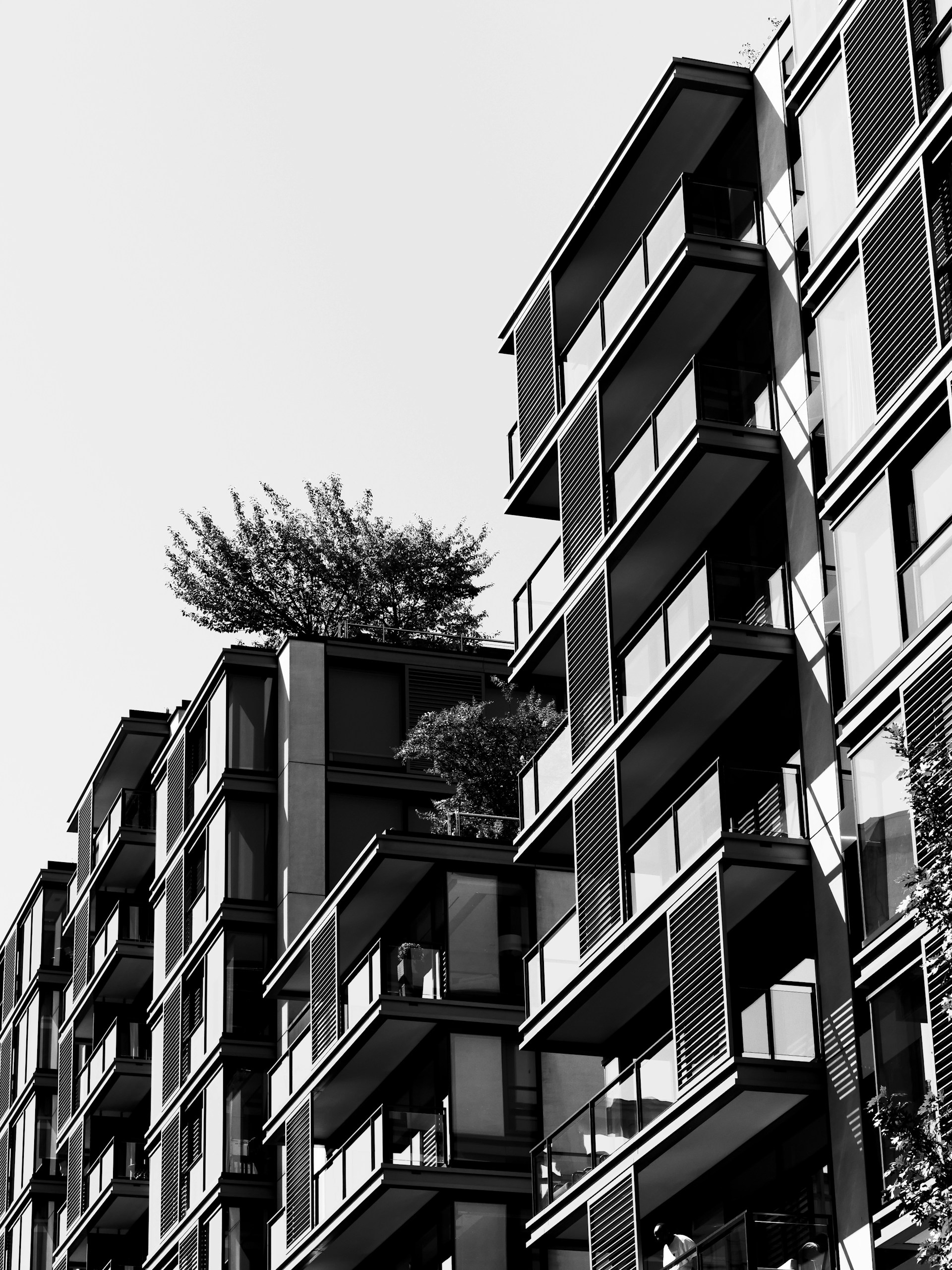 Modern apartment building exterior