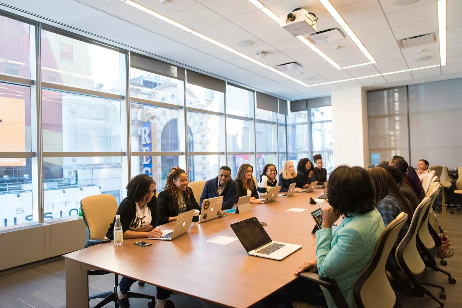 Professional office meeting